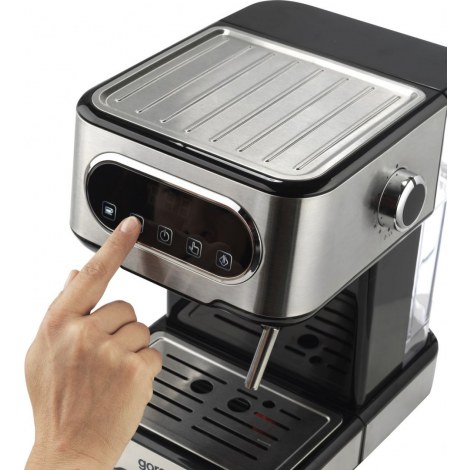 Gorenje | Coffee machine | ESCM15DBK | Pump pressure 15 bar | Built-in milk frother | Manual | 1100 W | Stainless steel - 2